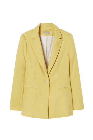 Single-breasted Jacket - Light yellow - Ladies | H&M US