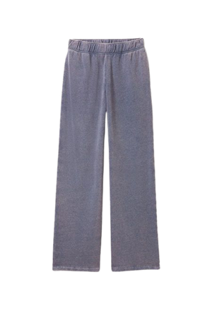 Wide leg tracksuit trousers - Dusty Blue - Monki WW