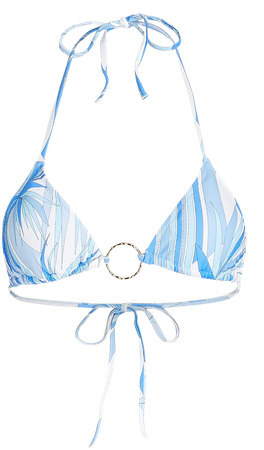 Melissa Odabash Miami Ring Printed Triangle Bikini Top | INTERMIX®
