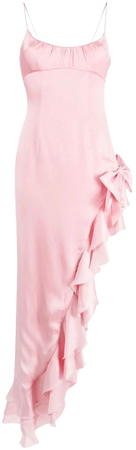 Alessandra Rich Ruffled side-slit Silk Dress - Farfetch