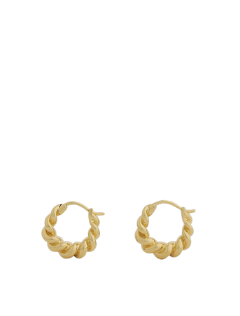 MISSOMA - Mini Tital 18ct gold vermeil hoop earrings | Selfridges.com