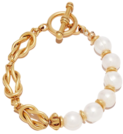 Brinker & Eliza Spencer chain & pearl bracelet - FARFETCH