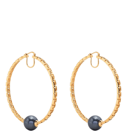 Versace Greca Hoop Earrings - Farfetch