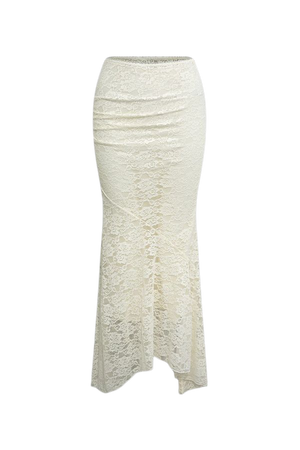 Lace Asymmetrical Hem Mermaid Skirt – Micas