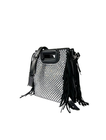 123MMINISTRASSES M mini leather bag with rhinestones - Sacs M - Maje.com