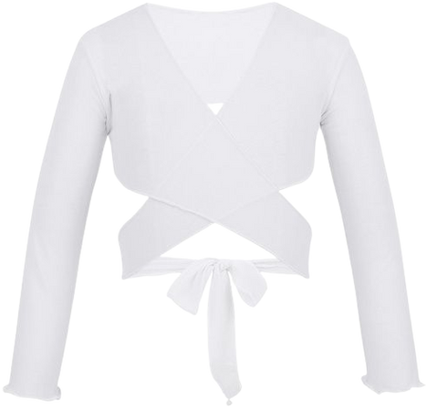 Kids Girls Cotton Long Sleeve Ballet Dance Shrug Cardigan Mesh Wrap Sweater Warm-up Tops | Wish
