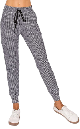 Amazon.com: ALWAYS Houndstooth Cargo Jogger Sweatpants - Women's Buttery Soft Cozy Comfy Casual Pocket Pants 2007 M : Clothing, Shoes & Jewelry