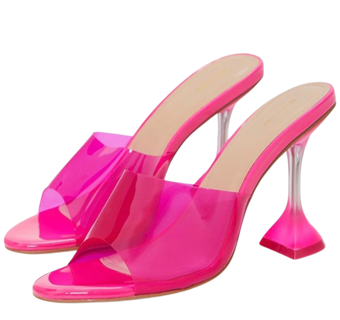 neon pink heels