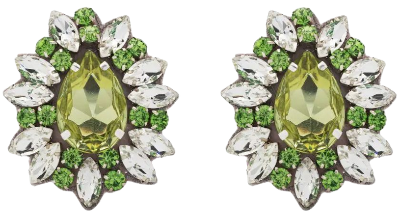 Moschino gem-embellished clip-on Earrings - Farfetch