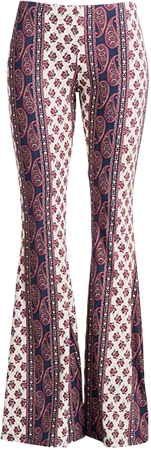 Amazon.com: FASHIONOMICS Womens Boho Comfy Stretchy Bell Bottom Flare Pants (XL, BH43): Clothing
