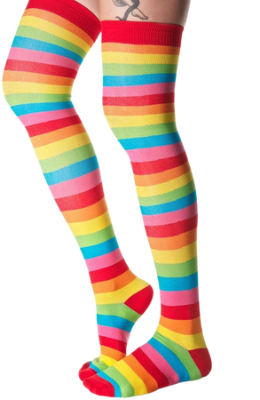 Rainbow Cutie Thigh Highs – Dolls Kill