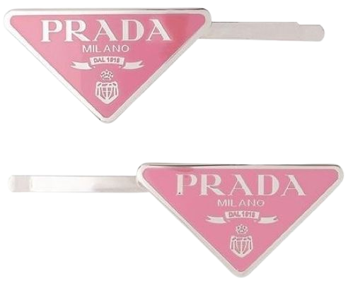 prada pink hairclip