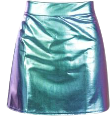 blue green purple metallic skirt
