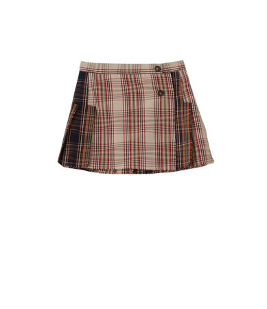 Vivienne Westwood Skirts | Women's Clothing | Vivienne Westwood - Court Mini Kilt Beige Tartan