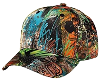 Graffiti Starry Sky Printed Dad Caps Adjustable Baseball Cap,Unisex Hip Hop Multicolor Lines Snapback Hat Trucker Hats at Amazon Men’s Clothing store