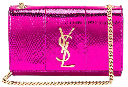 pink metallic bag ysl