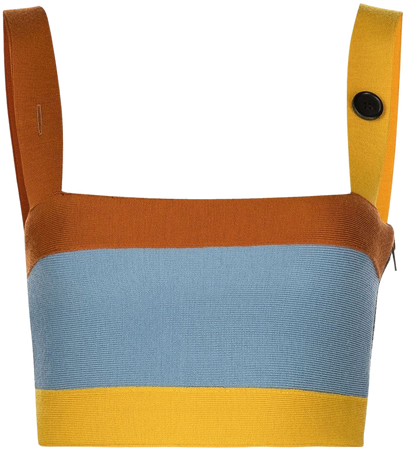 Monse Colourblock Cropped Knit Top - Farfetch