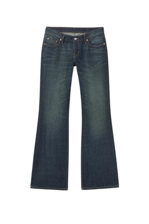 Nova Low Slim Bootcut Jeans - Swamp Blue - Weekday WW