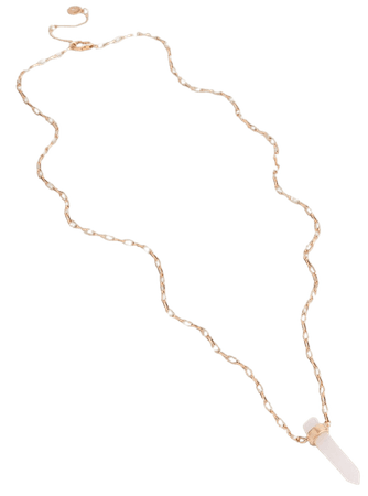 ALLSAINTS US: Womens Rhonda Necklace (rose_qtz_wrm_brass)
