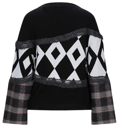 Unique Geometric Sweater Black