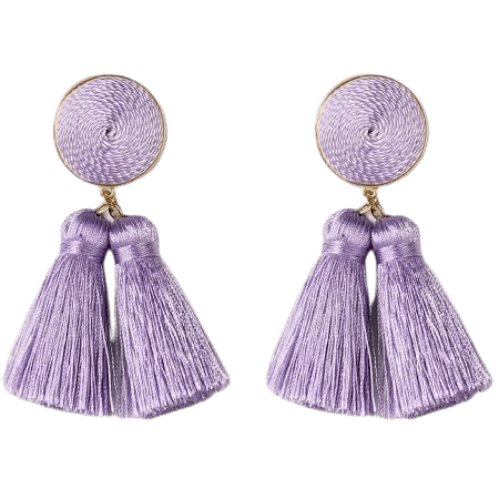 purple tassel earrings - Google Search