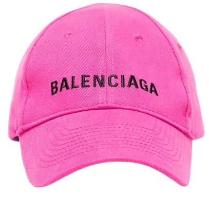 Balenciaga Pink Logo Embroidered Cap - Farfetch