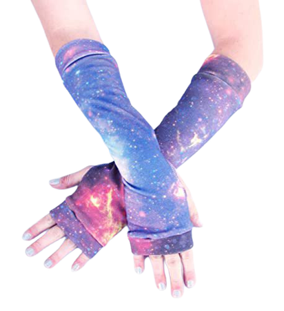 Amazon.com: Galaxy Space Arm Warmers Gloves for Women Galactic Stars: Handmade