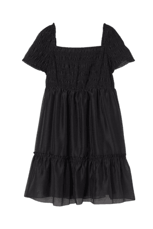 H&M+ Smocked A-line Dress - Black - Ladies | H&M US