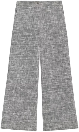 Canvas Tweed Wide-Leg Carpentter Pant | Theory