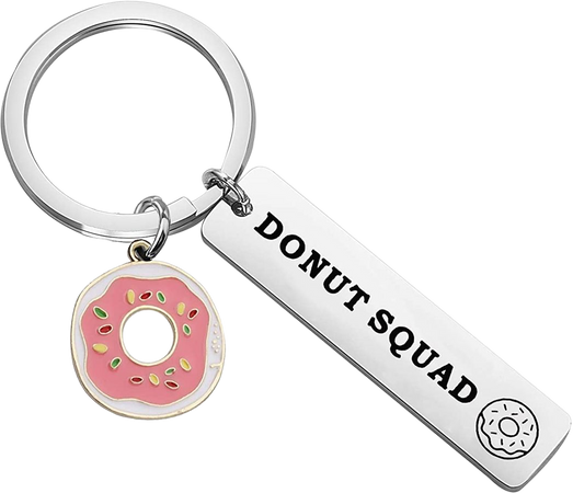 Amazon.com: Donut Pun Gift Donut Squad Keychain Doughnut Birthday Gift Donut Party Gift Pink Donut Squad (Donut Squad Keychain): Clothing