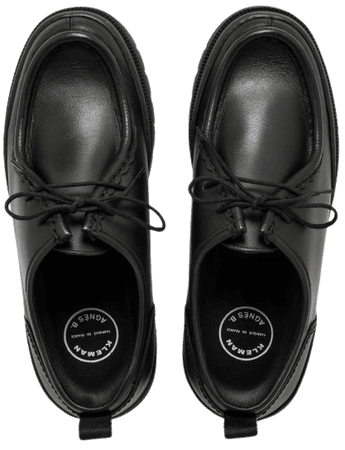 agnès b. x Kleman black leather derby shoes