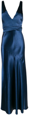 Blue Galvan Metallic Bella dress - Farfetch
