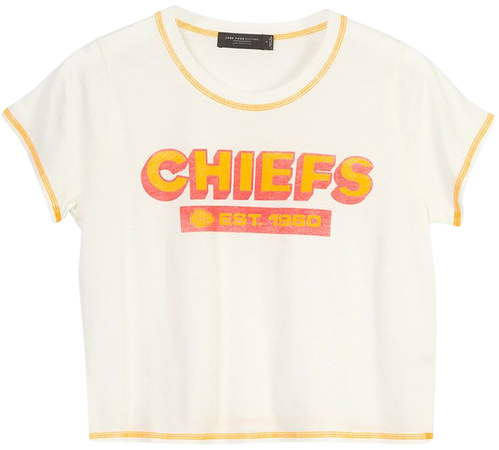Junk Food Clothing Kansas City Chiefs Womens Playmaker T-Shirt - White