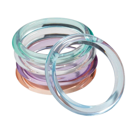 Cool Summer Acetic Acrylic Bangles Bracelets Transparent Clear Acrylic Resin Bangle Bracelet for Women|Bangles| - AliExpress