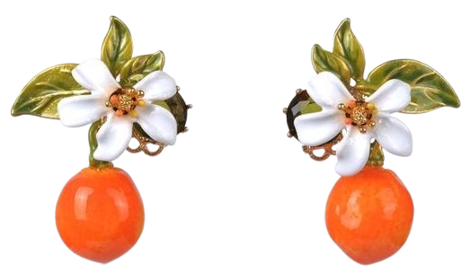 les néréides paris Provence gardens orange blossom earrings