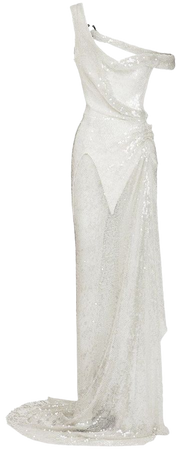 long white glitter dress