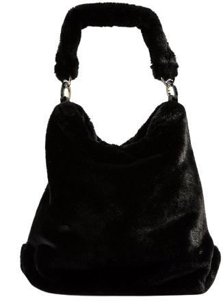 FERN Black Faux Fur Hobo Bag | Topshop