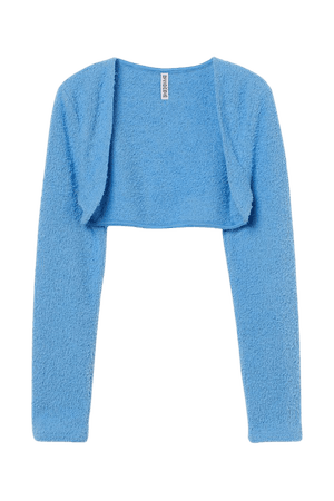 Fluffy Bolero Sweater - Light blue - Ladies | H&M US