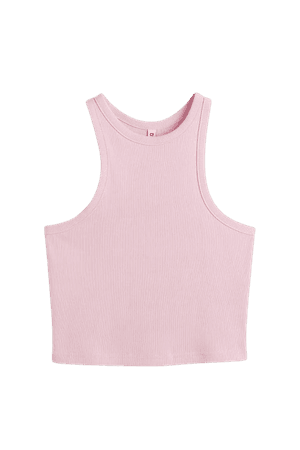 Ribbed Tank Top - Light pink - Ladies | H&M US