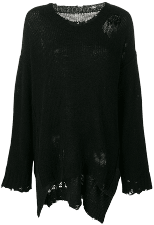 R13 Frayed Knitted Jumper | Farfetch.com