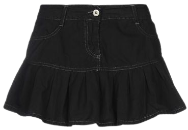 baby black mini jean skirt