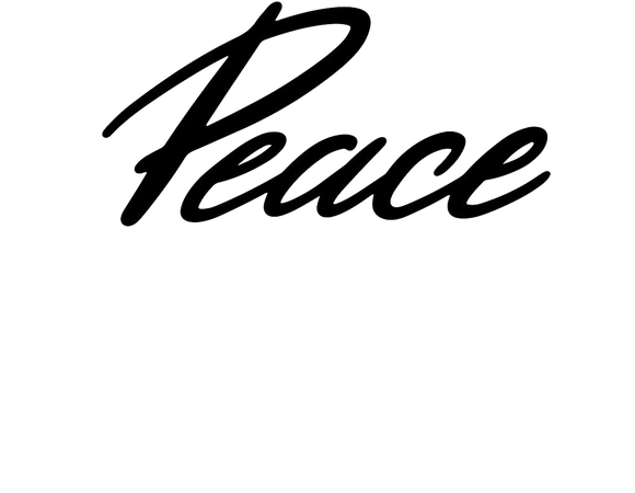 World peace in hand lettering black and white Vector Image