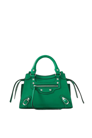 Neo Classic City Mini Leather Tote - Forest green