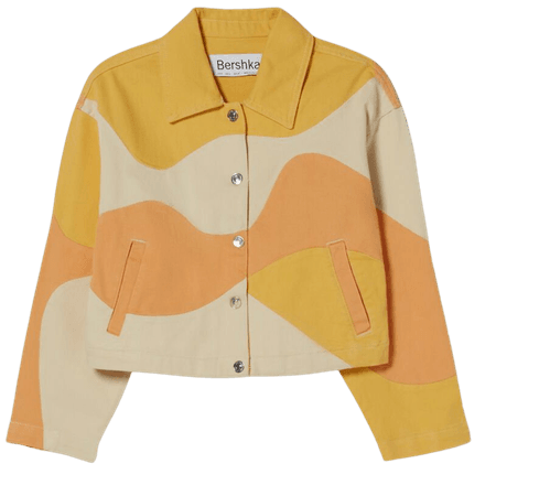 Scalloped patchwork cotton jacket - New - Woman | Bershka