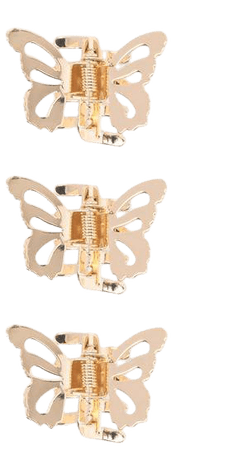 Accessories Gold Butterfly Clips 3-Pack by Crazy 8