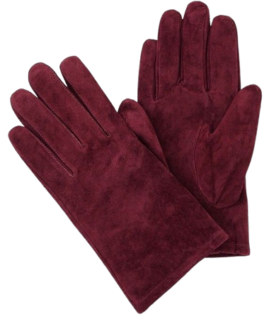 dark red gloves