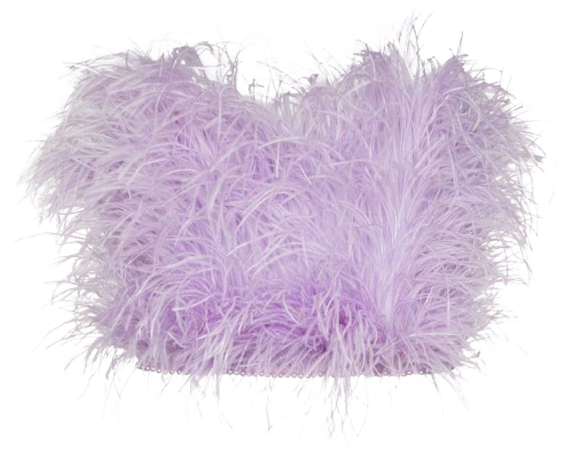 ATTICO Purple Elsa Feather Top