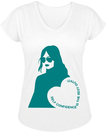 ShopLook | Self Confidence is the Best Outfit - Womens Tri-Blend V-Neck T-Shirt