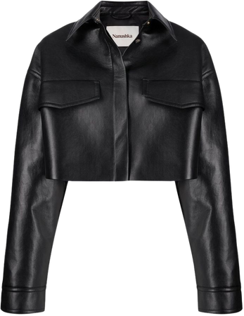 Nanushka Cropped Leather Jacket - Farfetch