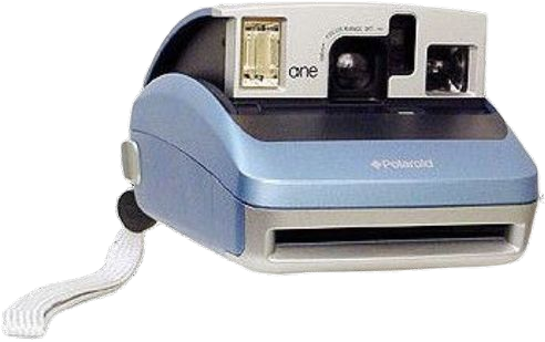 Light Blue Polaroid Camera
